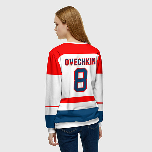 Женский свитшот Washington Capitals: Ovechkin White / 3D-Белый – фото 4