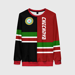 Свитшот женский Chechnya, Russia, цвет: 3D-красный