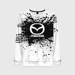 Свитшот женский Mazda: Black Spray, цвет: 3D-белый