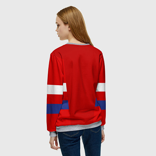 Женский свитшот Russia: Sport Tricolor / 3D-Меланж – фото 4