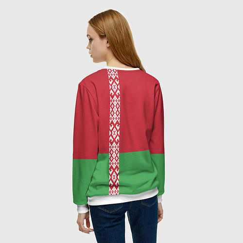 Женский свитшот Беларусь / 3D-Белый – фото 4