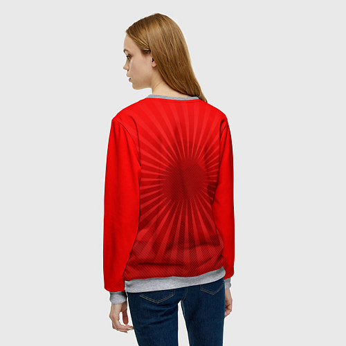 Женский свитшот Красно-белые чемпионы / 3D-Меланж – фото 4
