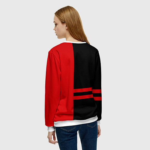 Женский свитшот Porsche: Red Sport / 3D-Белый – фото 4