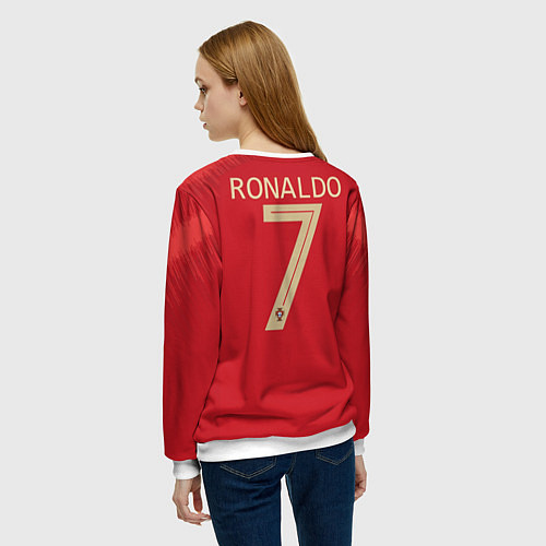 Женский свитшот Роналду ЧМ-2018 / 3D-Белый – фото 4