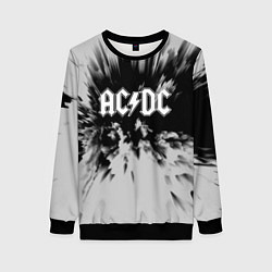 Свитшот женский AC/DC: Grey & Black, цвет: 3D-черный