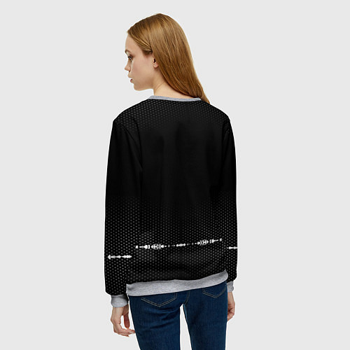 Женский свитшот Mercedes: Black Abstract / 3D-Меланж – фото 4