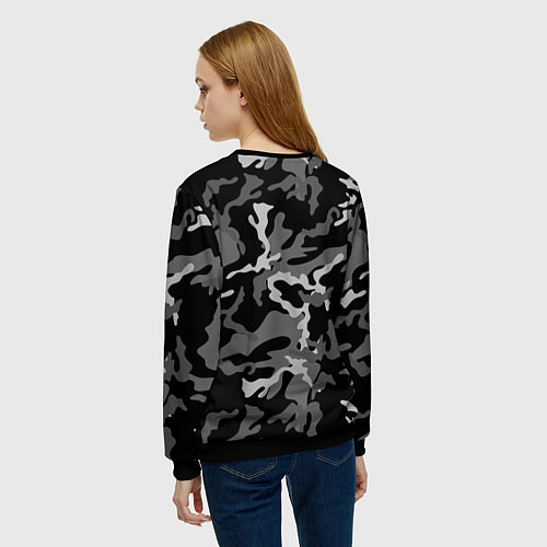 Женский свитшот Спасибо деду за Победу Т-34 / 3D-Черный – фото 4