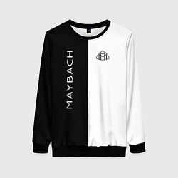 Свитшот женский Maybach: B&W, цвет: 3D-черный
