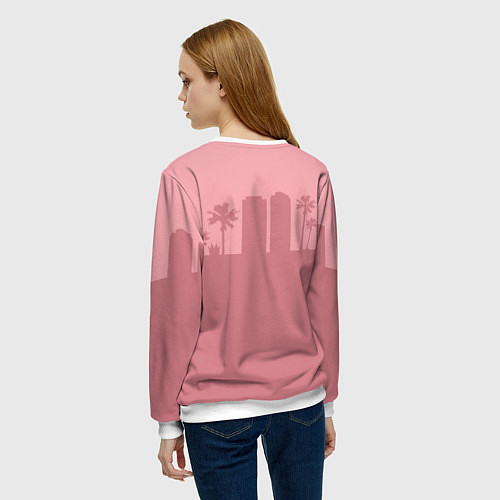 Женский свитшот GTA VC: Girl with Martini / 3D-Белый – фото 4