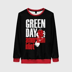 Свитшот женский Green Day: American Idiot, цвет: 3D-красный