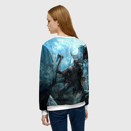 Женский свитшот God of War: Dynasty / 3D-Белый – фото 4