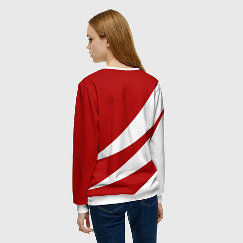 Женский свитшот Игра в сердца / 3D-Белый – фото 4