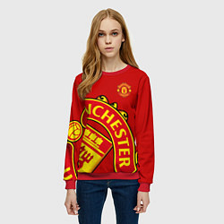Свитшот женский FC Man United: Red Exclusive, цвет: 3D-красный — фото 2