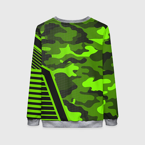 Женский свитшот CS:GO Light Green Camo / 3D-Меланж – фото 2