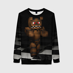 Свитшот женский Minecraft: Freddy FNAF, цвет: 3D-черный