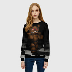 Свитшот женский Minecraft: Freddy FNAF, цвет: 3D-черный — фото 2