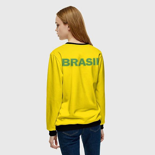 Женский свитшот Сборная Бразилии / 3D-Черный – фото 4