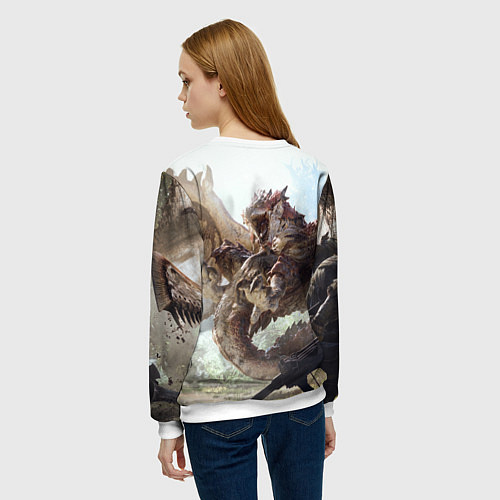 Женский свитшот Monster Hunter: World / 3D-Белый – фото 4