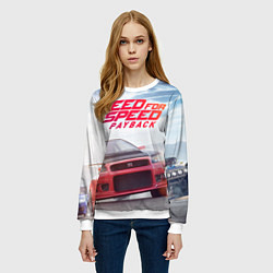 Свитшот женский Need for Speed: Payback, цвет: 3D-белый — фото 2