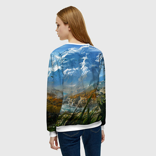 Женский свитшот Far Cry 4: Ice Mountains / 3D-Белый – фото 4