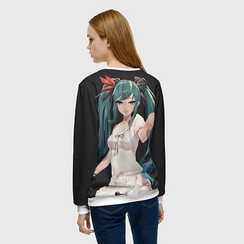 Женский свитшот Hatsune Miku / 3D-Белый – фото 4