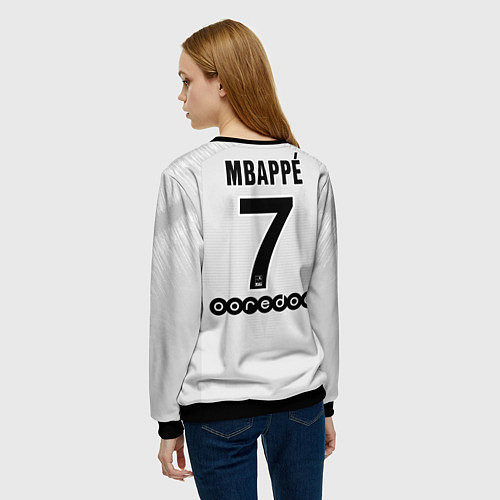 Женский свитшот Mbappe away 18-19 / 3D-Черный – фото 4