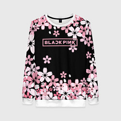 Свитшот женский Black Pink: Pink Sakura, цвет: 3D-белый