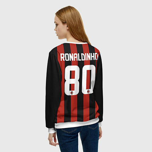 Женский свитшот AC Milan: Ronaldo Retro / 3D-Белый – фото 4
