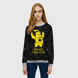 Свитшот женский Praise The Sun, цвет: 3D-меланж — фото 2
