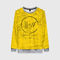 Свитшот женский 21 Pilots: Yellow Grunge, цвет: 3D-меланж