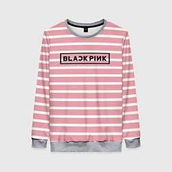 Женский свитшот Black Pink: Striped Geometry