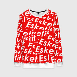 Свитшот женский Esketit Pattern, цвет: 3D-белый