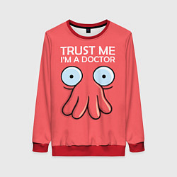 Свитшот женский Trust Me I'm a Doctor, цвет: 3D-красный