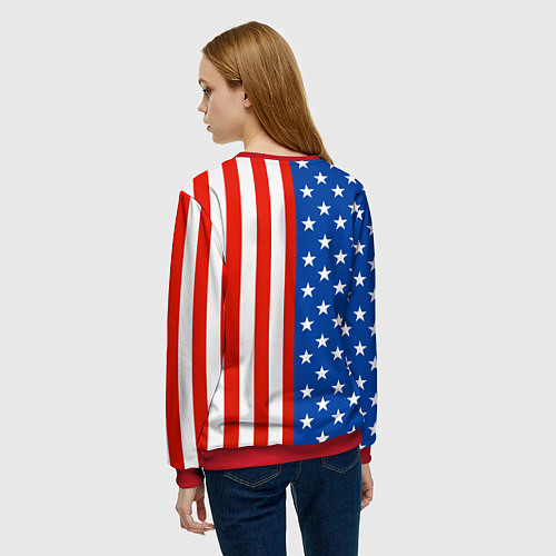 Женский свитшот American Patriot / 3D-Красный – фото 4