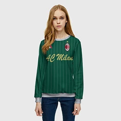 Свитшот женский AC Milan: Green Form, цвет: 3D-меланж — фото 2