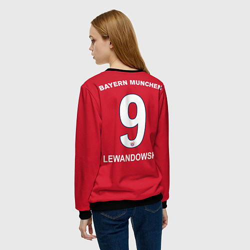 Женский свитшот Lewandowski home 18-19 / 3D-Черный – фото 4