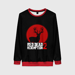 Свитшот женский RDR 2: Sunshine Deer, цвет: 3D-красный