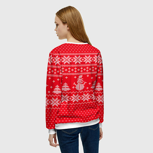 Женский свитшот Новогодняя Ольга / 3D-Белый – фото 4