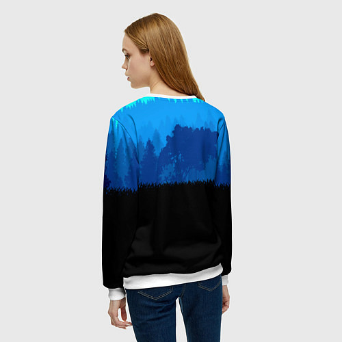 Женский свитшот RDR 2: Blue Style / 3D-Белый – фото 4