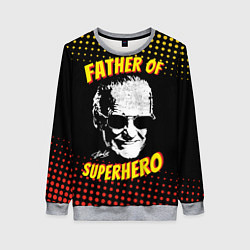 Свитшот женский Stan Lee: Father of Superhero, цвет: 3D-меланж
