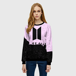 Свитшот женский Bangtan Boys, цвет: 3D-черный — фото 2