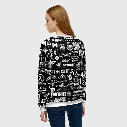 Женский свитшот Истинный геймер / 3D-Белый – фото 4