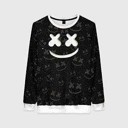 Свитшот женский Marshmello Cosmos pattern, цвет: 3D-белый