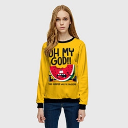 Свитшот женский Oh my God!, цвет: 3D-черный — фото 2