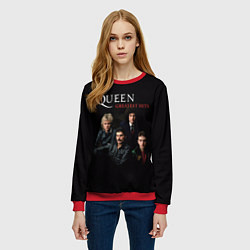 Свитшот женский Queen: Greatests Hits, цвет: 3D-красный — фото 2