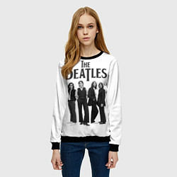 Свитшот женский The Beatles: White Side, цвет: 3D-черный — фото 2