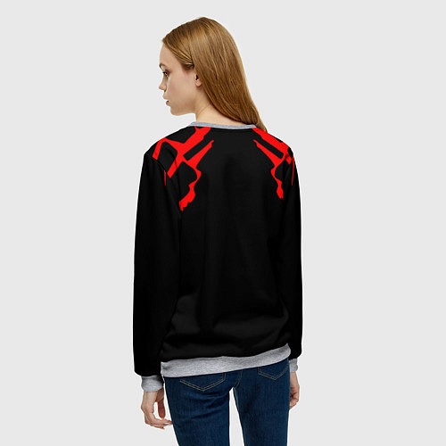 Женский свитшот DOOM: Red Slayer / 3D-Меланж – фото 4
