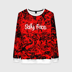 Свитшот женский Sally Face: Red Bloody, цвет: 3D-белый