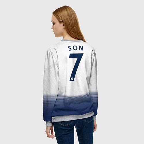 Женский свитшот FC Tottenham: Son Home 18-19 / 3D-Меланж – фото 4