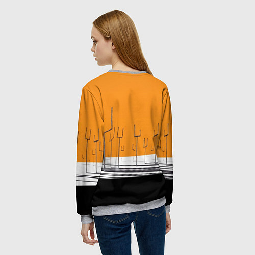 Женский свитшот Muse: Orange Mood / 3D-Меланж – фото 4
